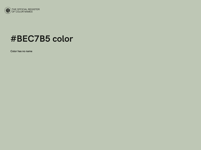 #BEC7B5 color image