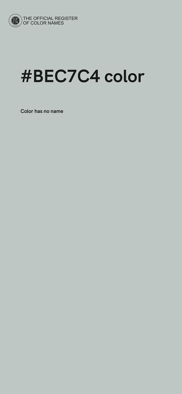 #BEC7C4 color image