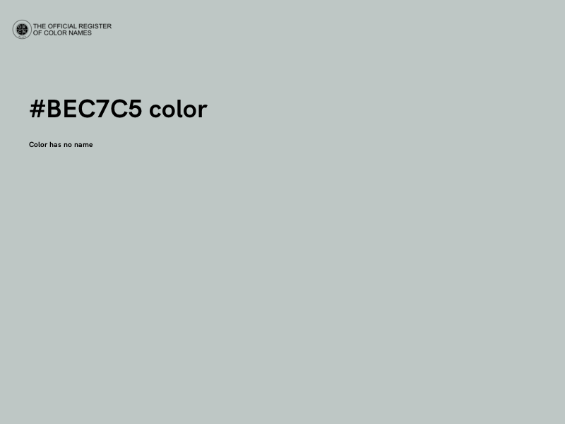 #BEC7C5 color image