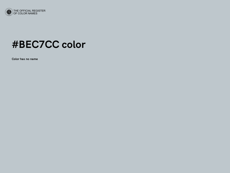 #BEC7CC color image