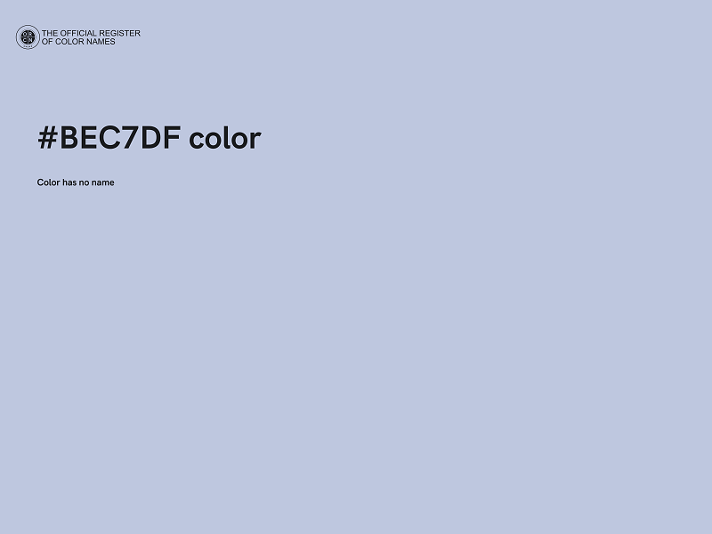 #BEC7DF color image