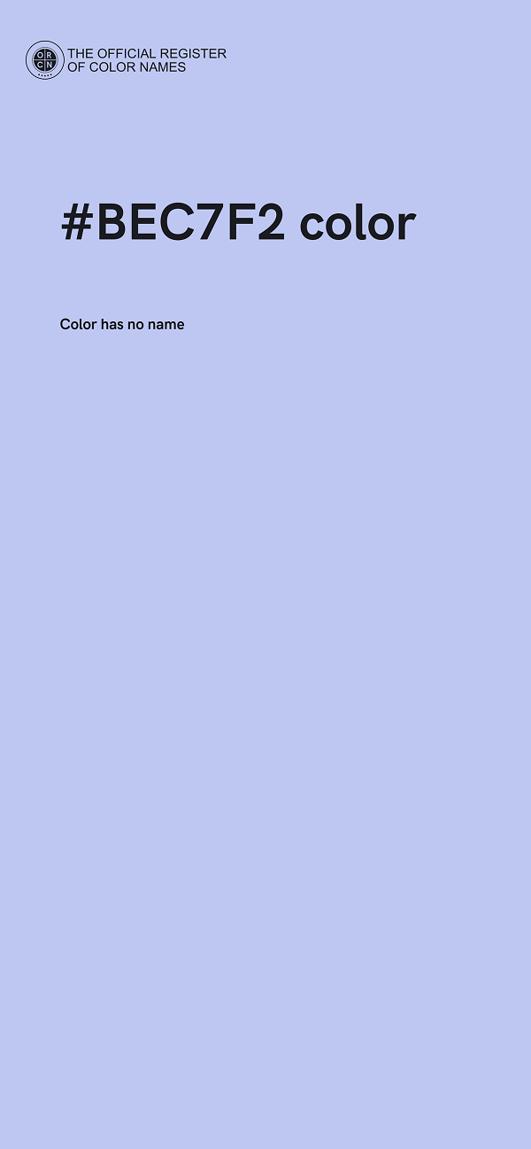 #BEC7F2 color image