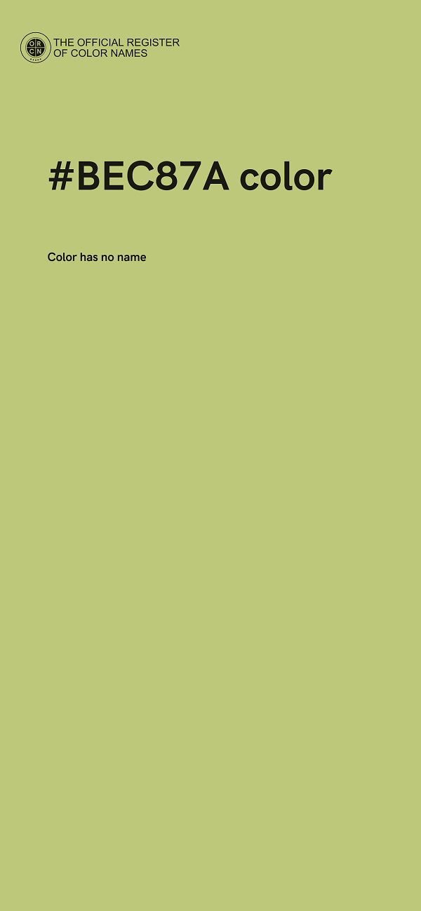 #BEC87A color image