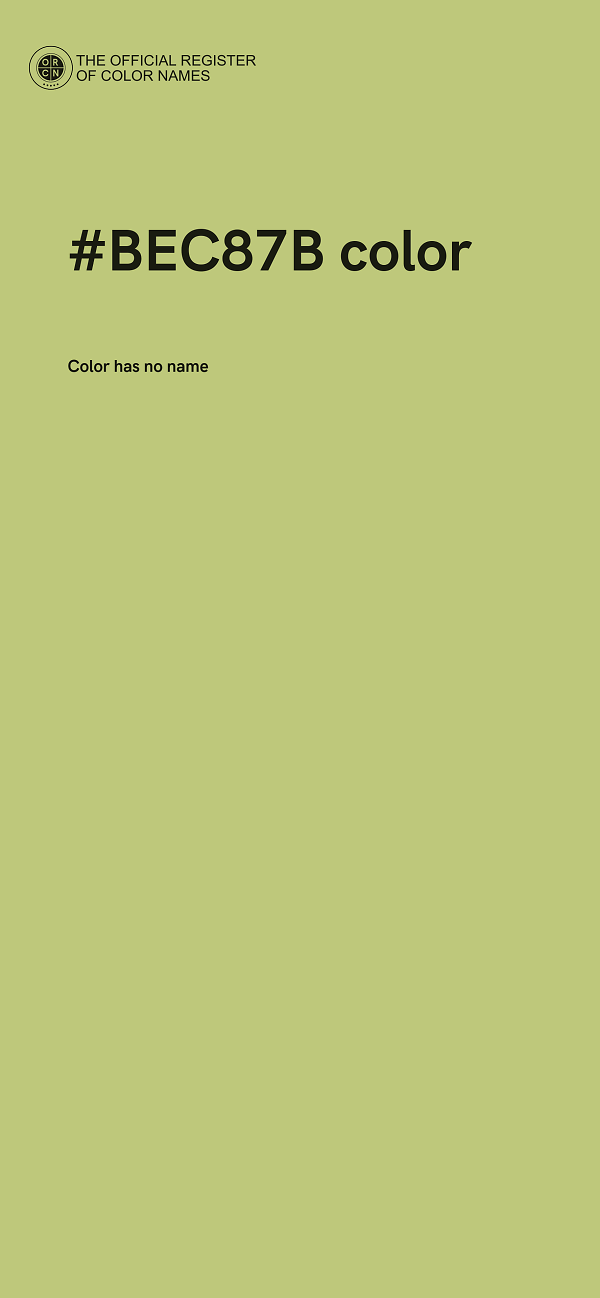 #BEC87B color image