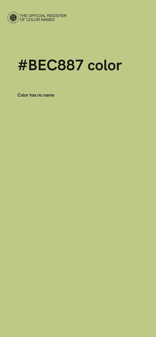 #BEC887 color image