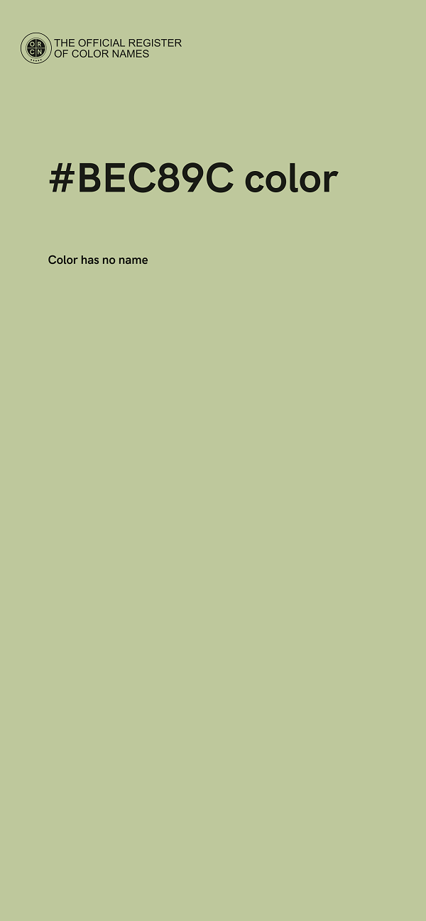 #BEC89C color image