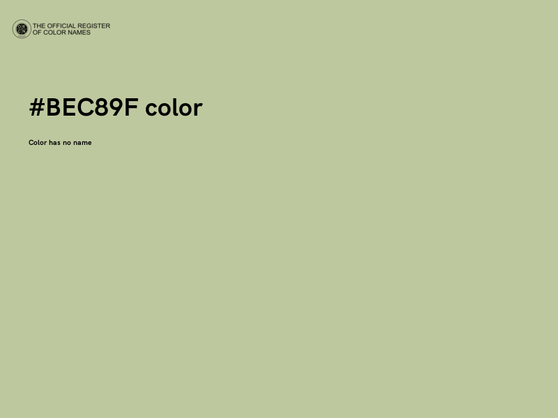 #BEC89F color image