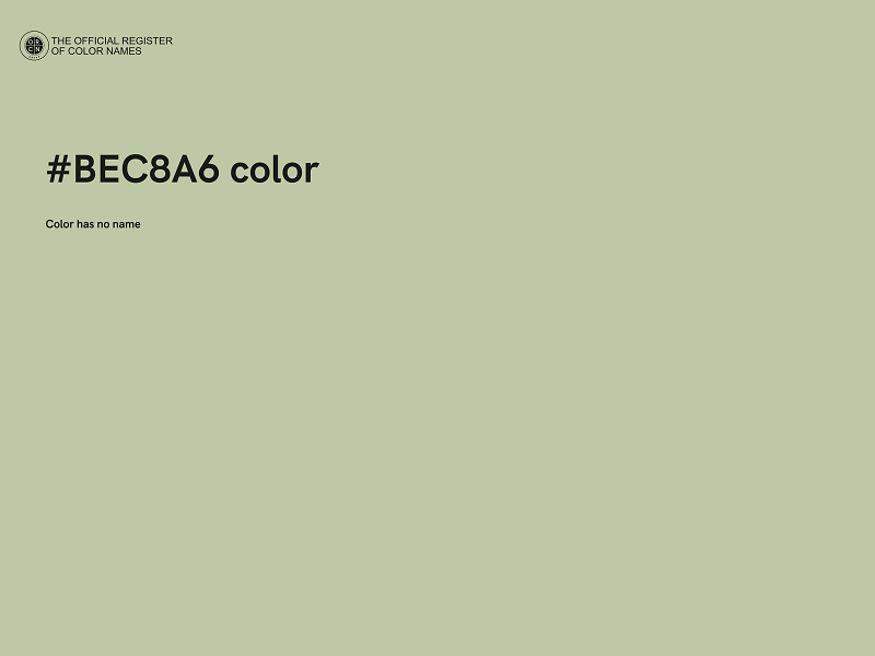 #BEC8A6 color image