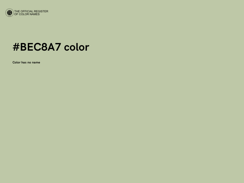 #BEC8A7 color image