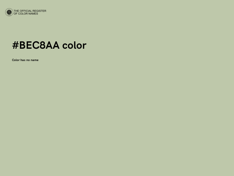 #BEC8AA color image