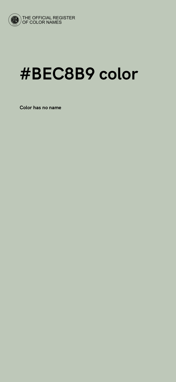 #BEC8B9 color image