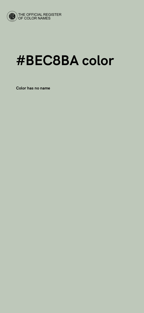 #BEC8BA color image