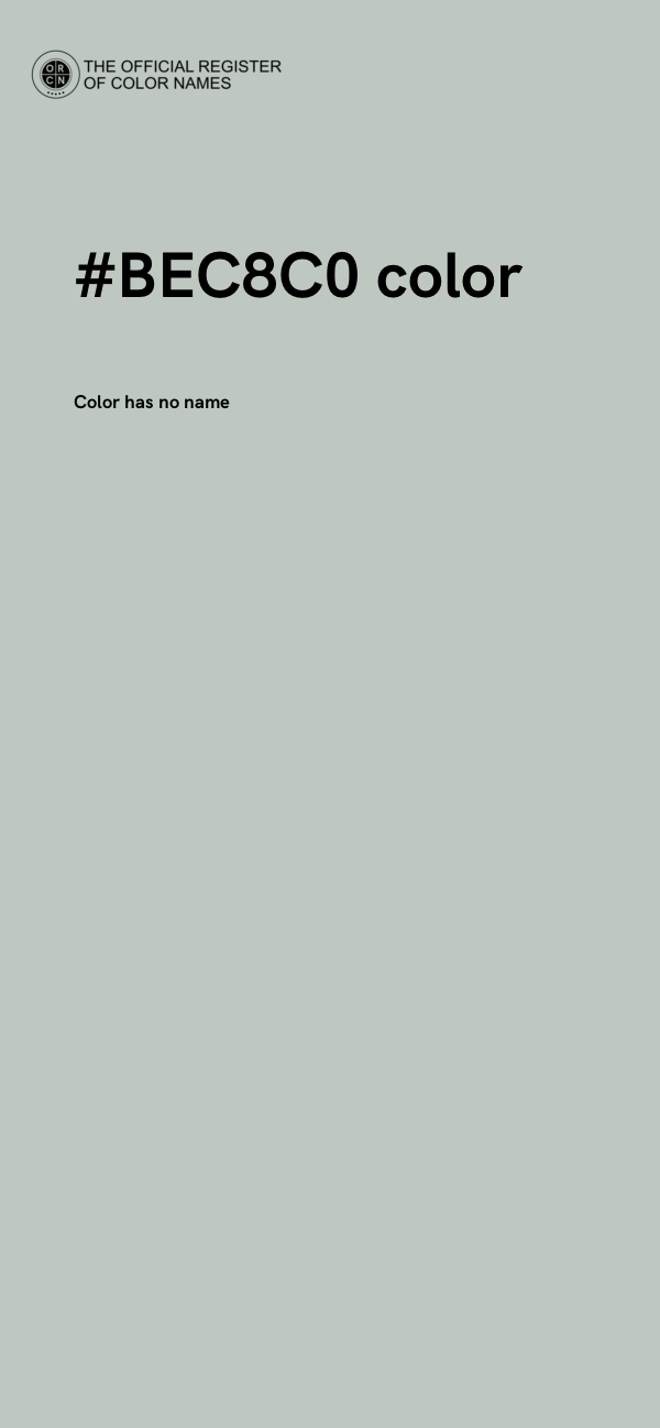 #BEC8C0 color image