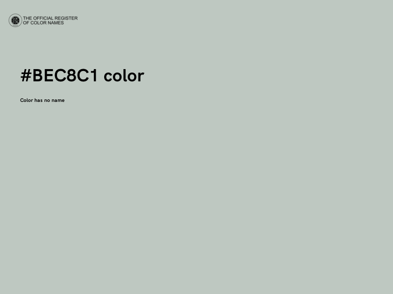 #BEC8C1 color image