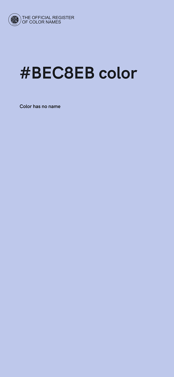 #BEC8EB color image