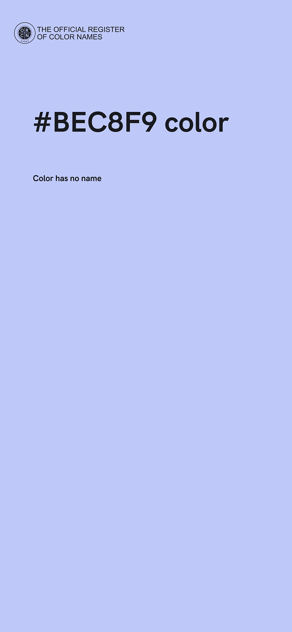 #BEC8F9 color image