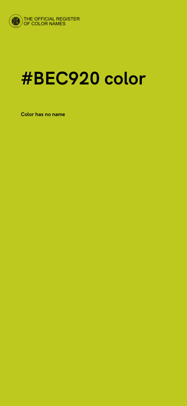 #BEC920 color image