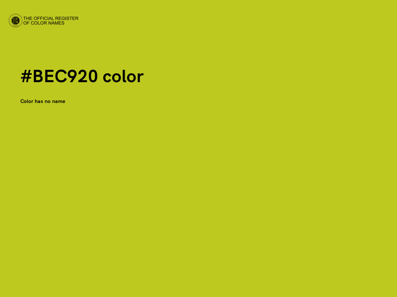 #BEC920 color image
