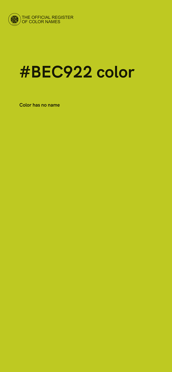 #BEC922 color image