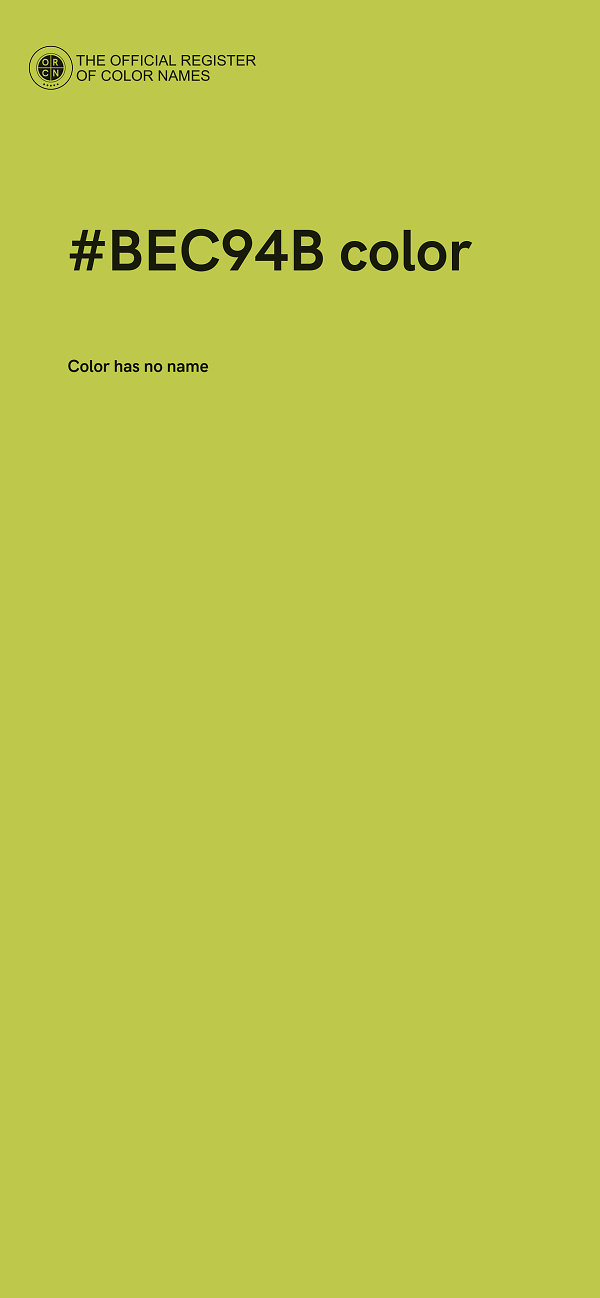 #BEC94B color image