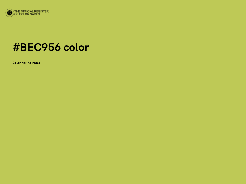 #BEC956 color image