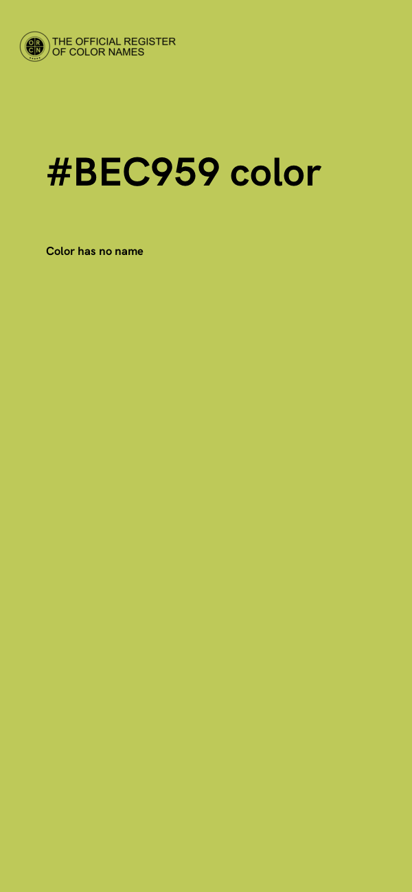 #BEC959 color image