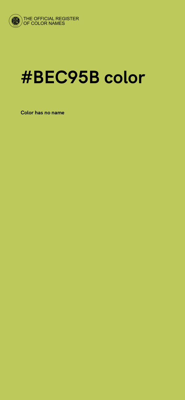 #BEC95B color image