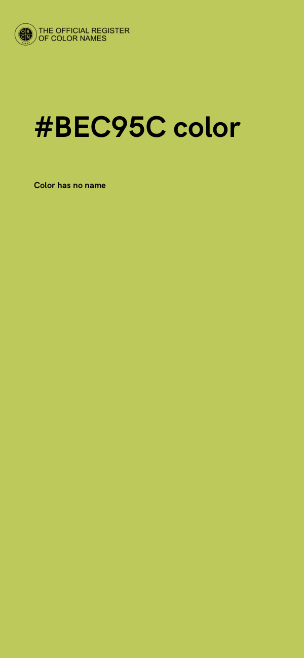 #BEC95C color image