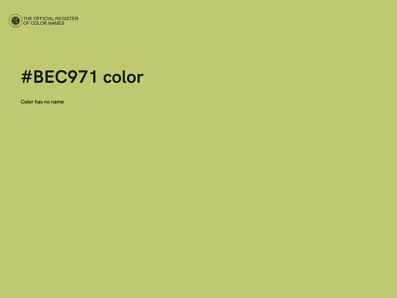 #BEC971 color image