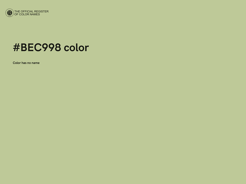 #BEC998 color image