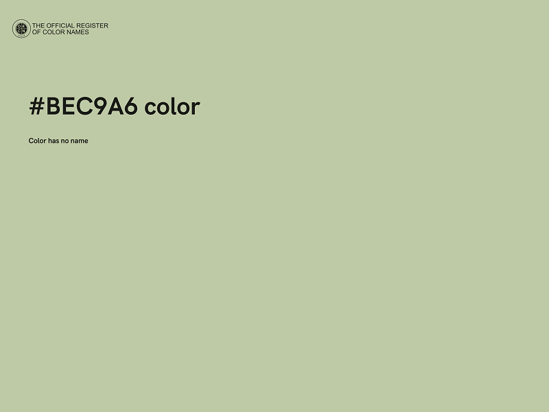 #BEC9A6 color image