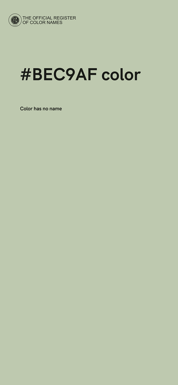 #BEC9AF color image