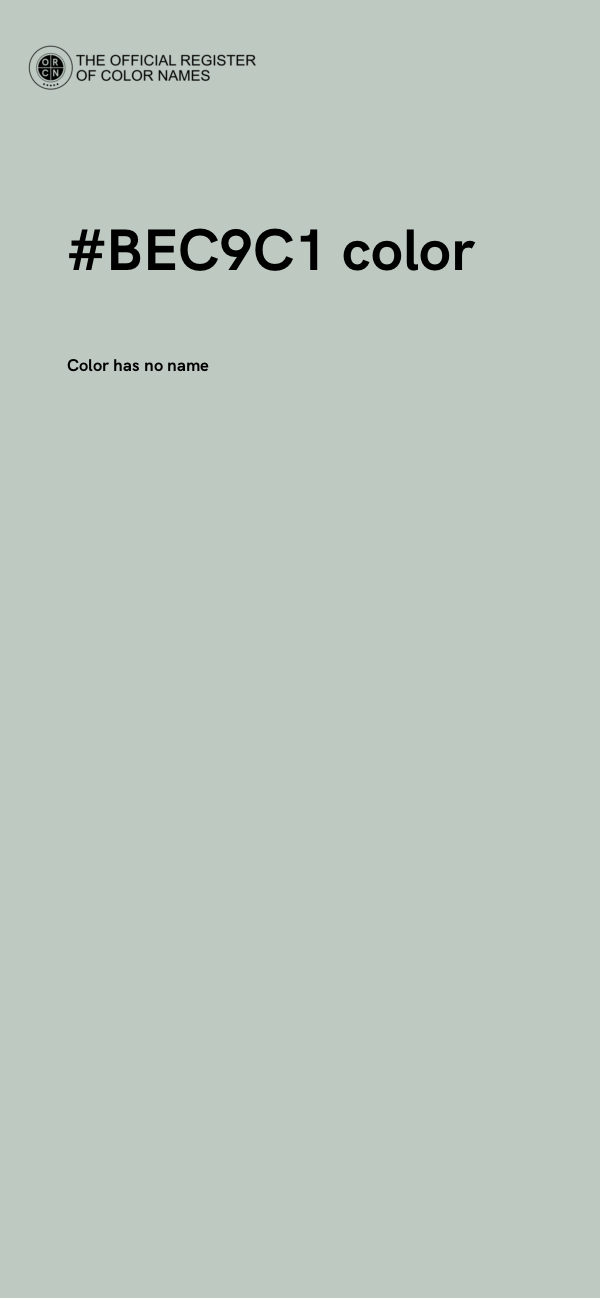 #BEC9C1 color image
