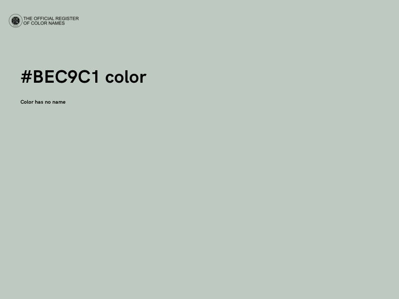 #BEC9C1 color image