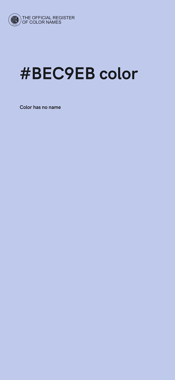 #BEC9EB color image