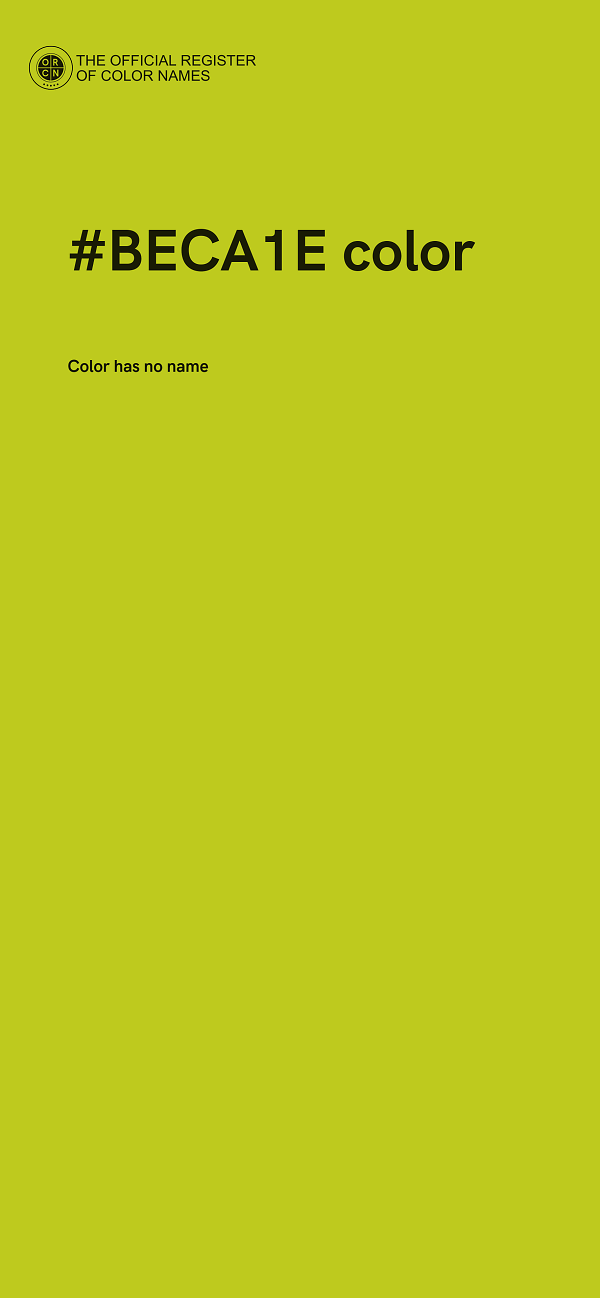 #BECA1E color image
