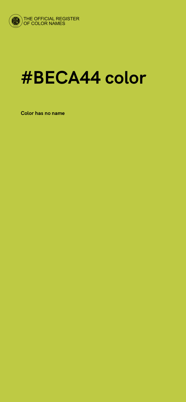 #BECA44 color image