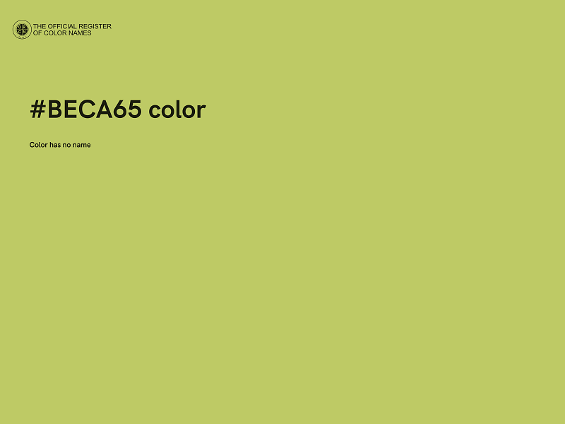 #BECA65 color image