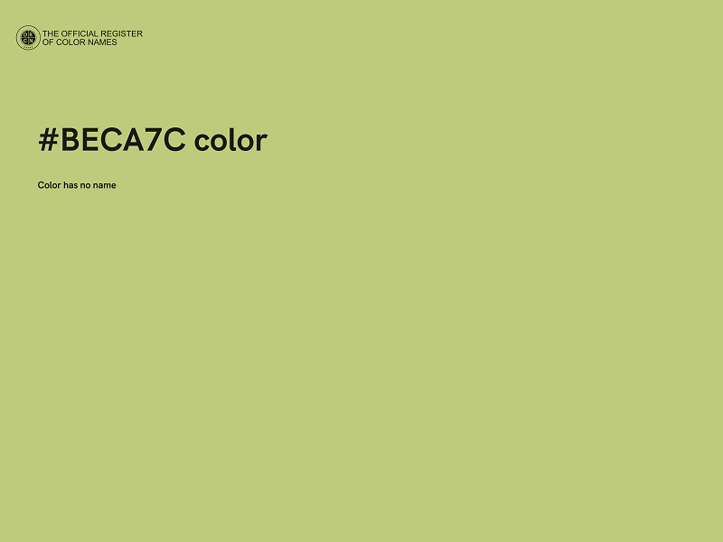 #BECA7C color image