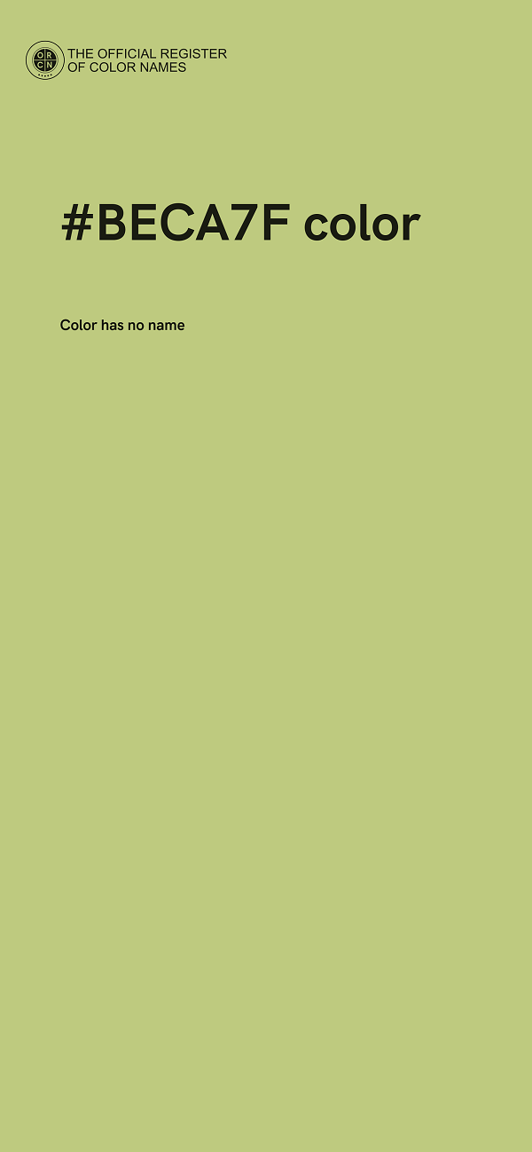 #BECA7F color image
