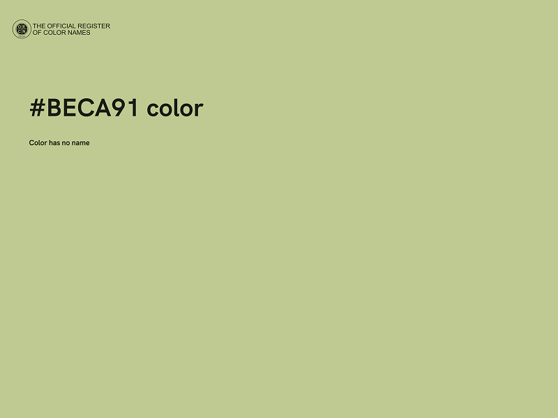 #BECA91 color image