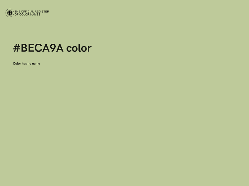 #BECA9A color image