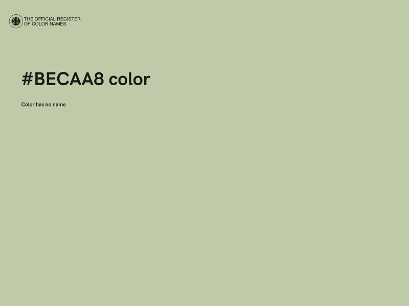 #BECAA8 color image