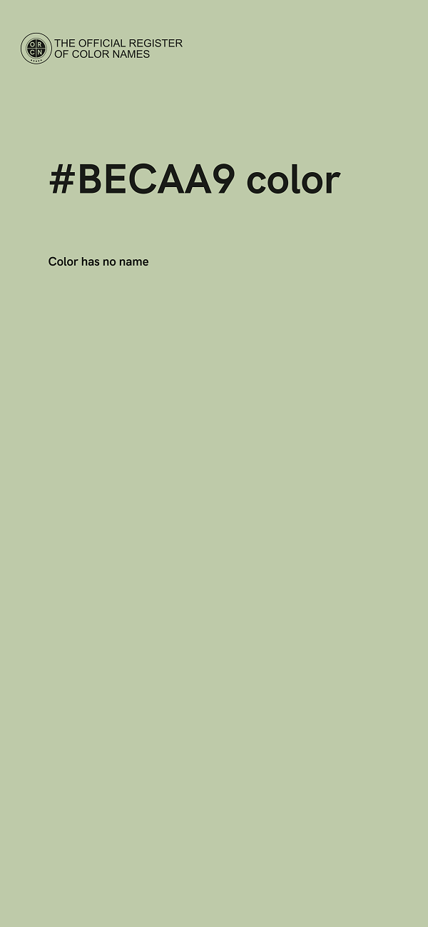 #BECAA9 color image