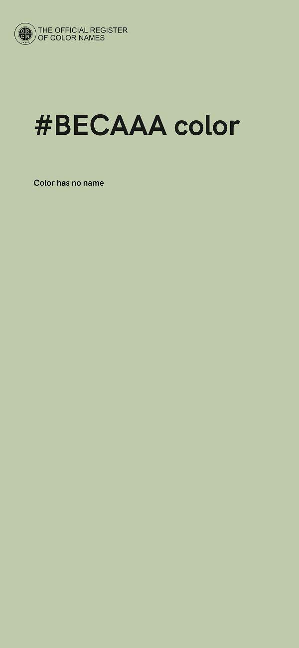 #BECAAA color image