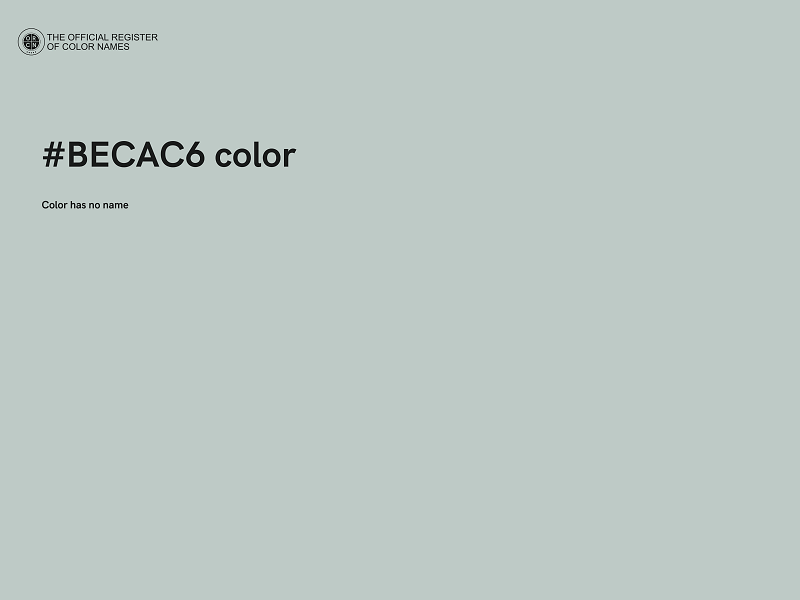 #BECAC6 color image