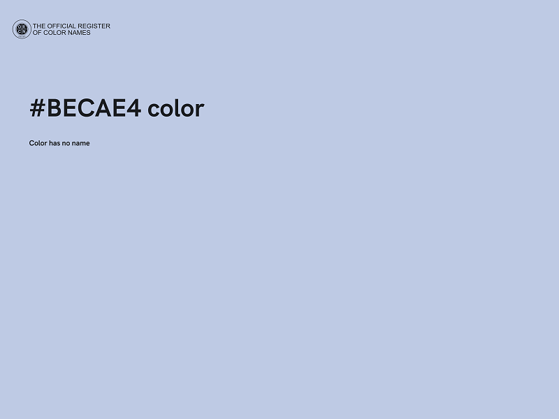 #BECAE4 color image