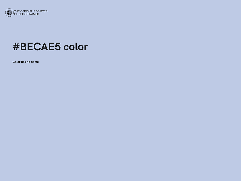 #BECAE5 color image