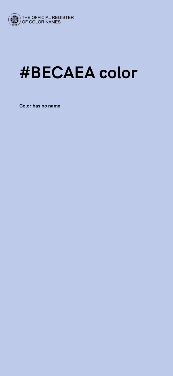 #BECAEA color image
