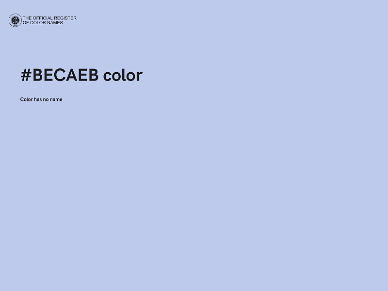 #BECAEB color image